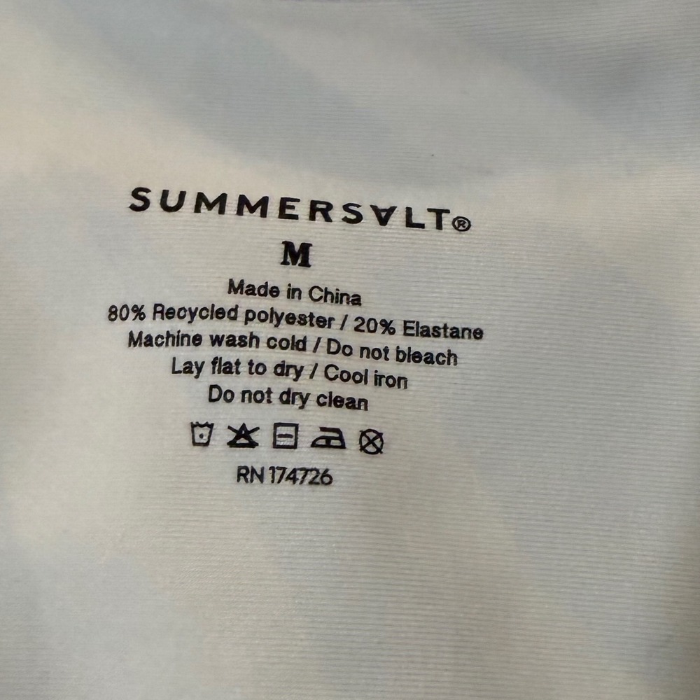 Summersalt Racerback Sports Bra Workout Top White Grey Zebra Desinger Chic M - Picture 5 of 5
